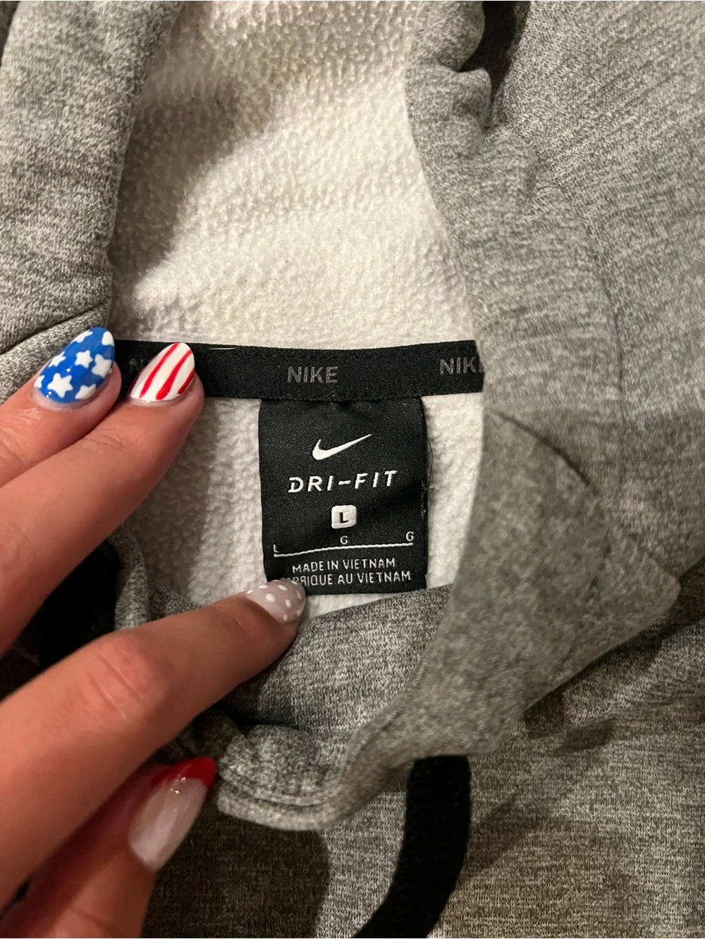 Nike Gray Hoodie with Black Chest Logo